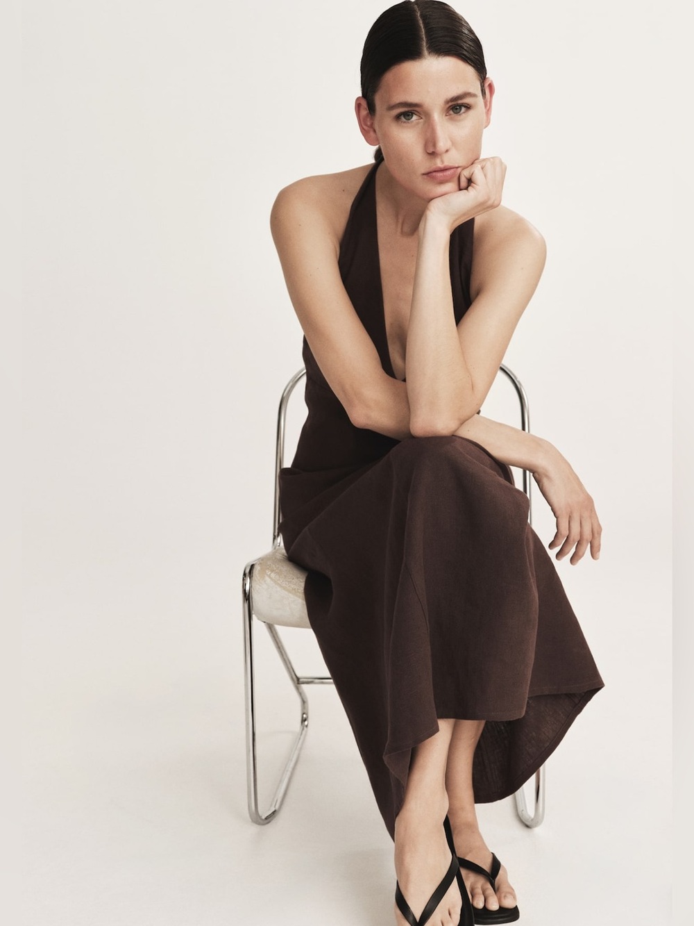 Halter Neck 🤎✨Women’s Midi Dress